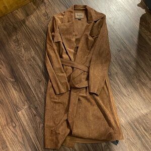 NWT faux suede trench